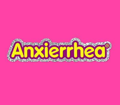 Anxierrhea® Glitter Sticker art branding design funny glitter illustration logo sticker vector