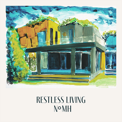 Restless Living Nº MH blue house illustration orange