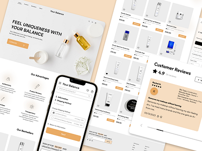 E-commerce Skin Care Products | Website Design e commerce skin care products ui design ux design uxui website design