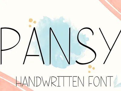 PANSY card font cloth bag font design handwritten font sans serif font