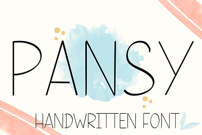 PANSY card font cloth bag font design handwritten font sans serif font