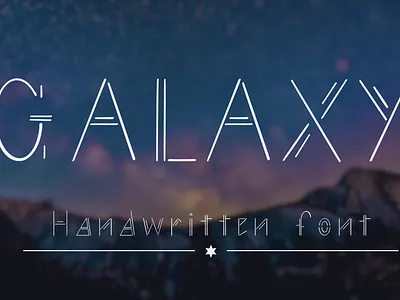 GALAXY card font handwritten font mug font