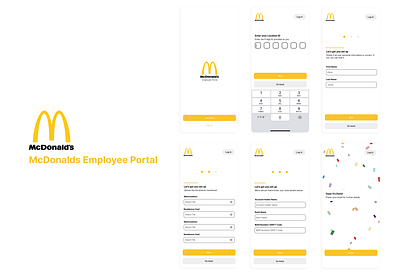 McDonalds Employee Portal Onboarding figma mobile app onboarding ui uidesign uiux