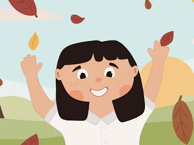 Fall Fun art autumn cartoon character design fall illustration leaves vector