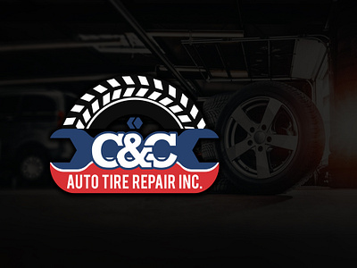 C&C Auto Tire Repair INC. auto branding car graphic design logo repair tire