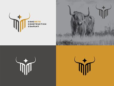 Bull and Letter M (Unused) animal logo branding bull and m logo bull logo combination logo design graphic design illustration letter logo letter m logo logo logo design m monogram vector