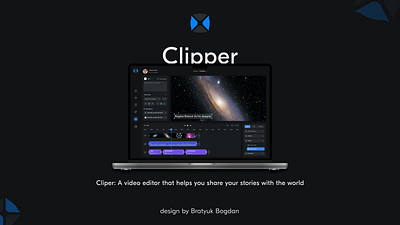 Cliper - video editor branding design logo motion graphics ui uiux ux vector video video editor web design
