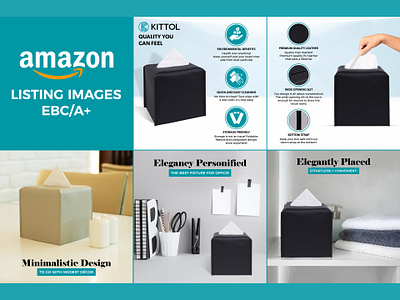 Tissue Box Cover | Amazon Listing Images amazon ebc amazon infographics amazon listing images ebc graphic design infographics listing images