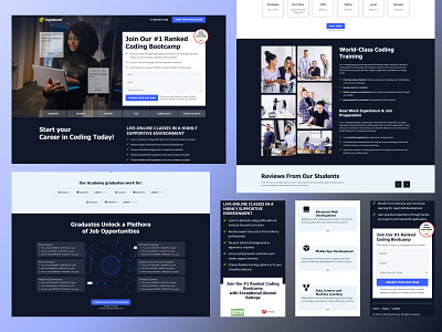 Landing page for a coding bootcamp landing page ui web design