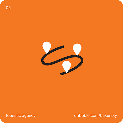 touristic agency logo bakursky branding idenity logo logotype