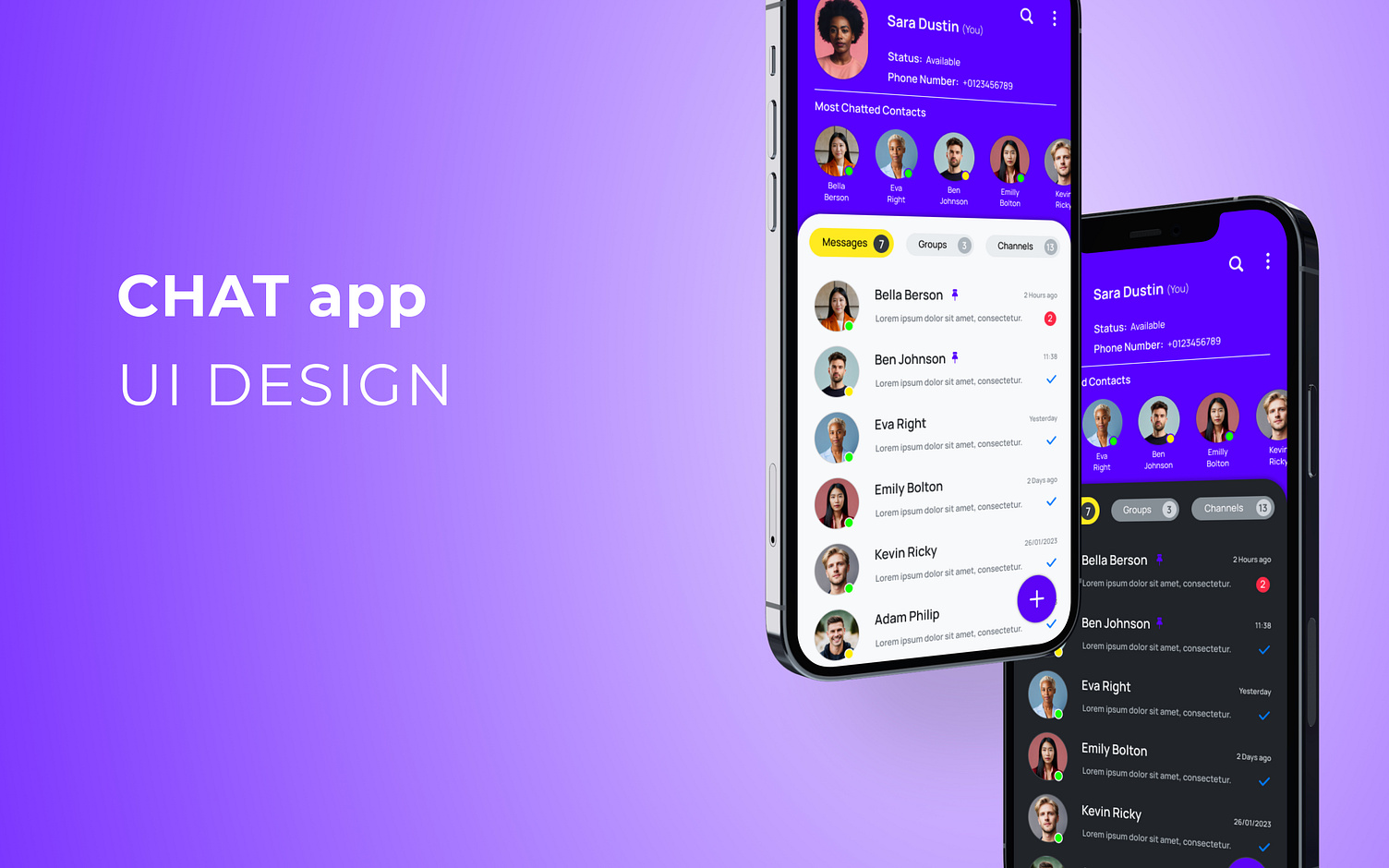 IN TOUCH chat app by Farshad Rahmani on Dribbble