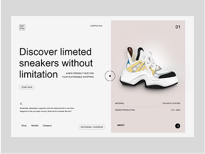 Landind page | Sneakers app branding design graphic design illustration logo typography ui ux vector