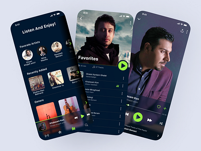 DARK LIGHT Music Player app branding design graphic design mobile music player typography ui ux