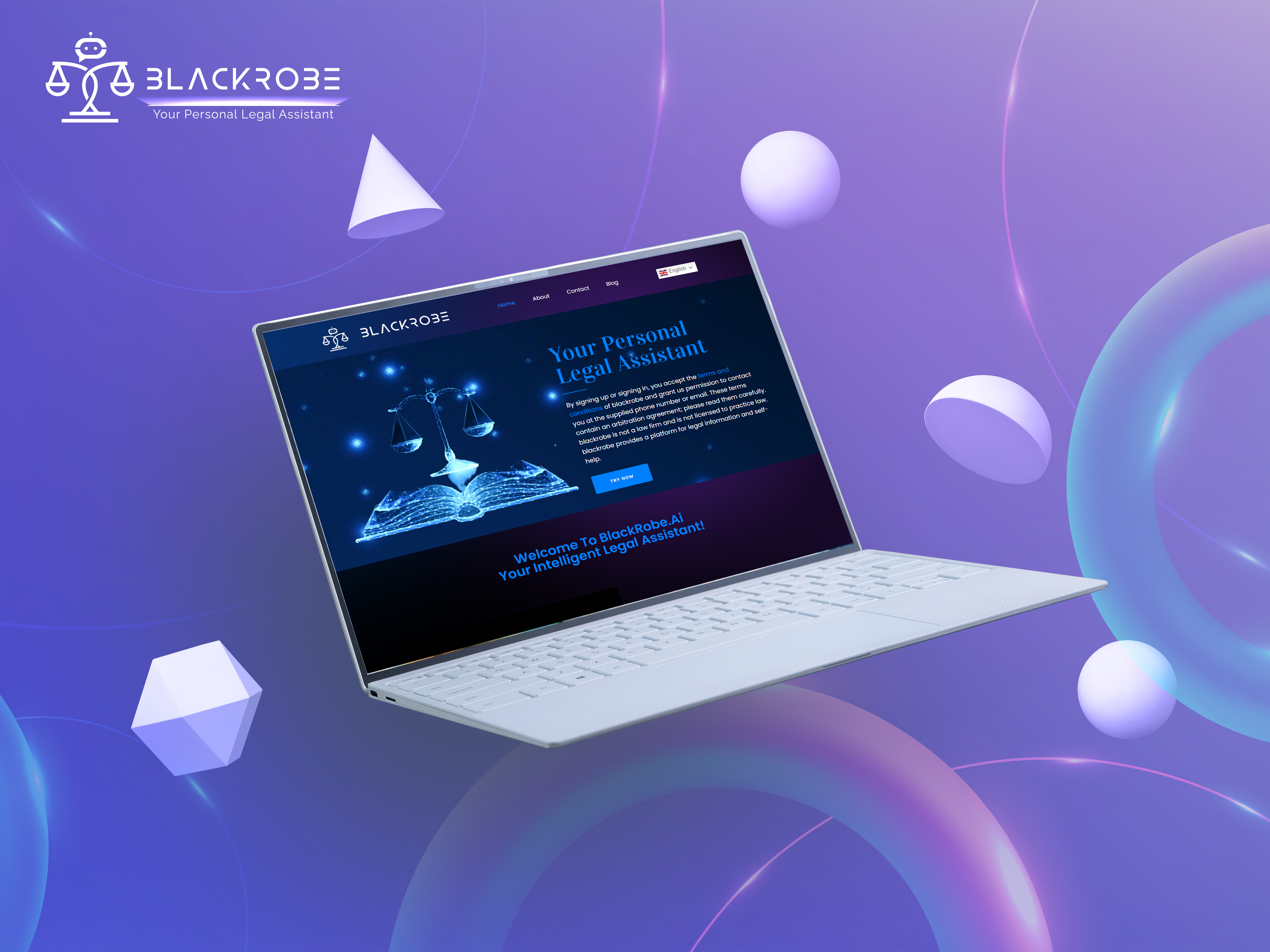 BLACKROBE - Legal Assistant Chatbot UI Design branding design logodesign ui ux