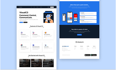 VisualC3 Website Designed landing page ui ux visual website design