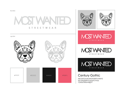Most Wanted Streetwear - Clothing Brand Guide american brand branding bulldog clothing design english french graphic design harrisburg illustration logo most wanted pennsylvania stayton typography vector
