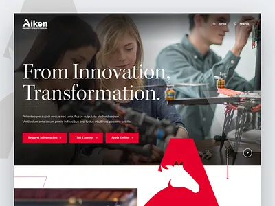 USC Aiken Landing aiken college horse red serif south carolina university usc website