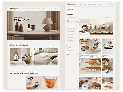 Zara Home Redesign Concept design figma ui user interface ux ux ui web design