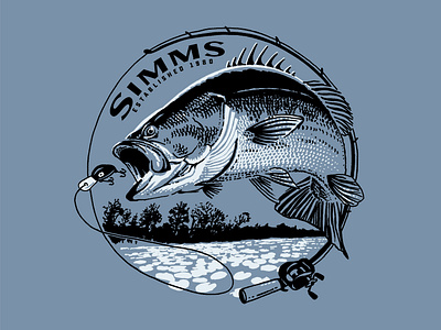 Circle Bass bass fishing graphic design illustration largemouth tee tee shirt