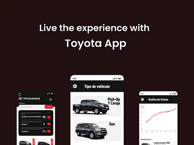 TOYOTA APP/DizeoEstudio by Gabriel Sánchez appdesign creativedesign design designportfolio dribbbledesign figma graphic design interactiondesign mobiledesign ui uidesign uiux userexperience userinterface ux visualdesign