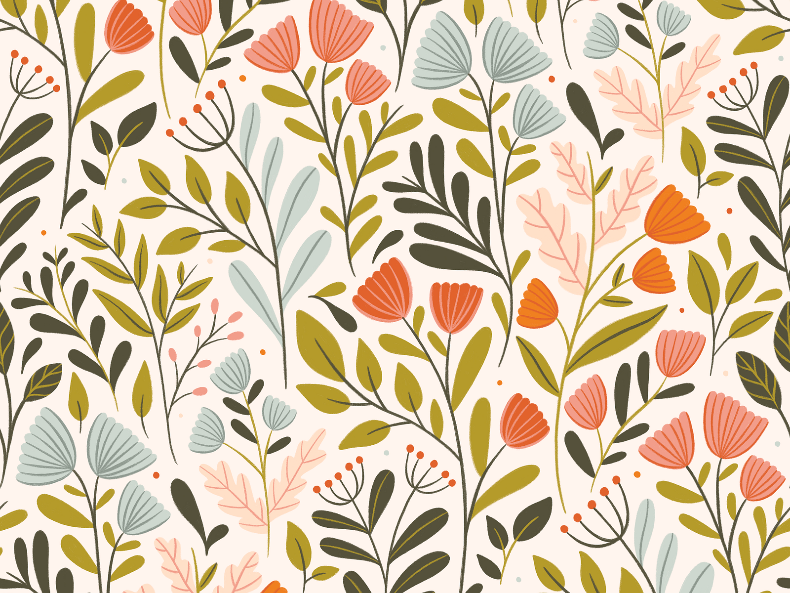 Floral Pattern by Olivia Malone on Dribbble