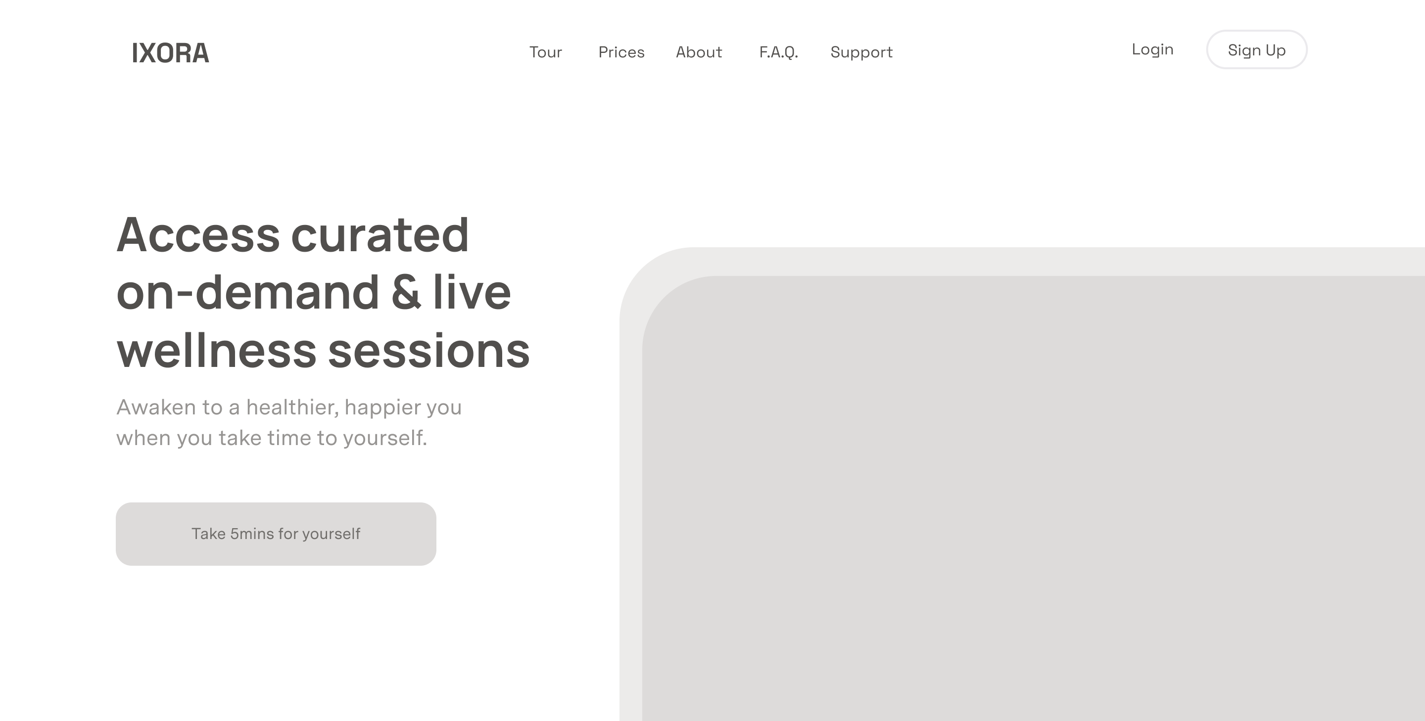 IXORA | Website header app design ui web app design web design