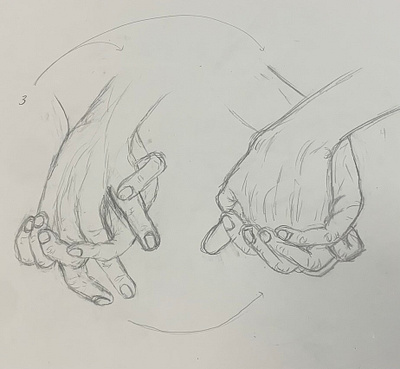 Holding Hands art art piece art work arts design drawing drawings graphic graphics illustration physical art physical drawing