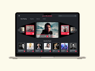 ALL PLAYER - Music Player for PC app design graphic design music pc typography ui ux