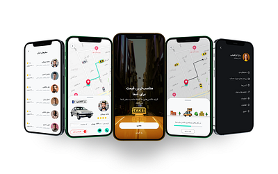 CABSI app design graphic design taxi typography ui ux