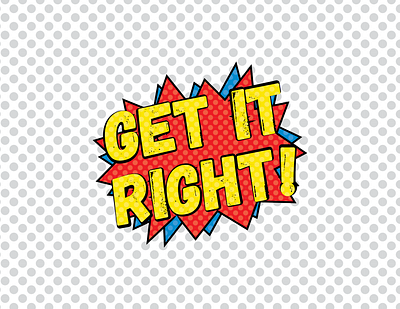 "Get It Right!" the Game branding illustration vector