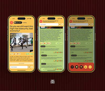 V.O.T.E. Forum interaction update mobile app product design uiux