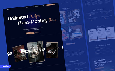 Dezigncy - Solo Design Agency Webflow Template design agency portfolio ui webflow website