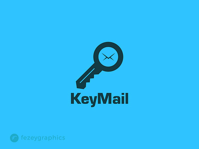 KeyMail logo for key + Email artwork branding combination design email graphic design key logo logodesign logomark minimalist modern simple