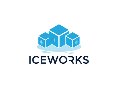 Ice producer logo branding design ice illustration logo minimalist simple vector