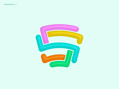 Letter S 3d app colorful design designer designs flat icon letter letters logo logo for sale logos s shield simple ss symbol type