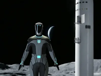 SPACEX WER 3d animation graphic design logo motion graphics
