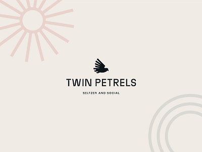 Twin Petrels Seltzer Logo bird branding custom type design graphic design logo logo mark logo type modern petrel seltzer typography vector