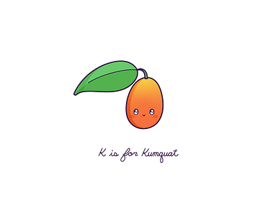 Day 127-365 K is for Kumquat cute design fruit kawaii kumquat vector