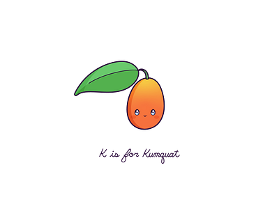 Day 127-365 K is for Kumquat cute design fruit kawaii kumquat vector