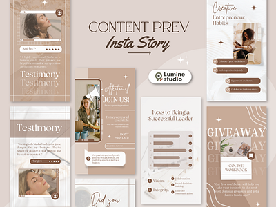 Cream Engagement Instagram Template aesthetic design graphic design instagram marketing sosial media story