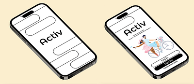 Activ - Mobile app concept app welcome page branding daily ui graphic design illustration mobile mobile inspiration ui ui challenge uxui design