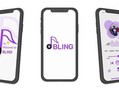 BLING MUSIC STREAMING APP app design designui designux ui design ux design