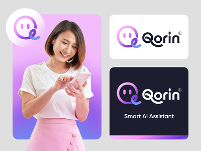AI Assistant Software - Brand Identity Design - Qorin ai app artificial intelligence assistant bot brain brand branding design graphic design icon logo machine learning recommendation second brain smart software suggestion ui ux