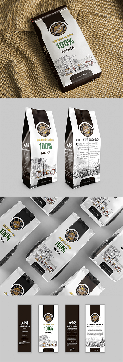 Coffee Packing Bag bag coffee design graphic design illustration kqdesigner kqfreelancer packing vector