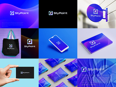 StyPoint Logo abstract app logo branding graphic design locator logo logo logo design logo designer modern logo online delivery logo place logo point logo