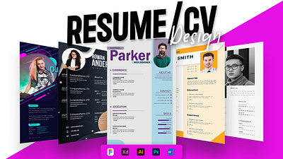 Resume/CV Design. content design cover design cv design design graphic design post design resume design thumbnail design