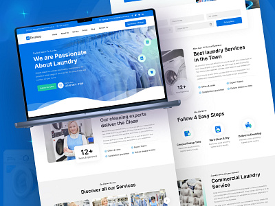 Dry Shop - Laundry & Dry Cleaning Web Design branding business cleaning design ecommerce landing page laundry suit ui ui ux user interface web design