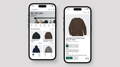 Fashion eCommerce Mobile App Concept - Z TROUBLE app branding concept design ui