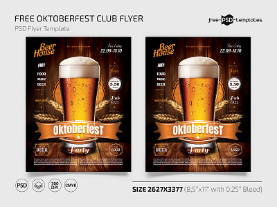 Free Oktoberfest Club flyer bear club event events flyer flyers free freebie oktoberfest photoshop print printed psd template templates