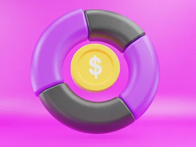 Simple Circle Diagrams 3d 3dicon blender graphic design illustration ui